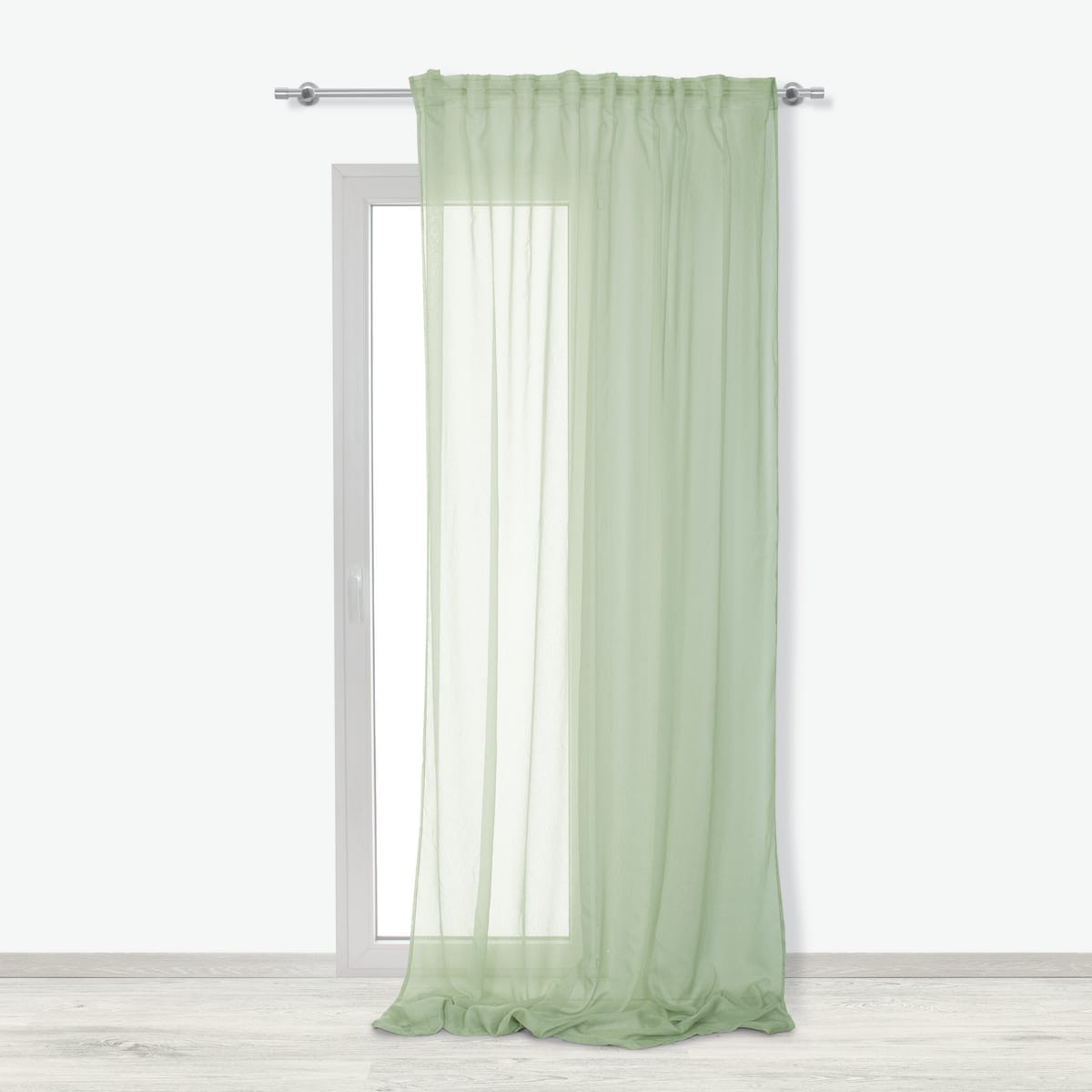 Bricocenter SOFTY GREEN FILTER CURTAIN 200X280 CM WITH HIDDEN LOOP AND WEBBING