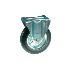 40 MM DIAMETER BLACK NYLON WHEEL, FIXED SUPPORT