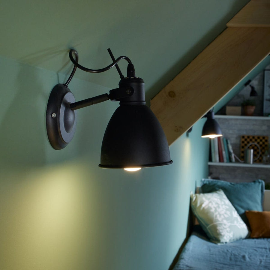 Bricocenter WALL LIGHT PRIDDY METAL BLACK 21.5X20CM E27=40W