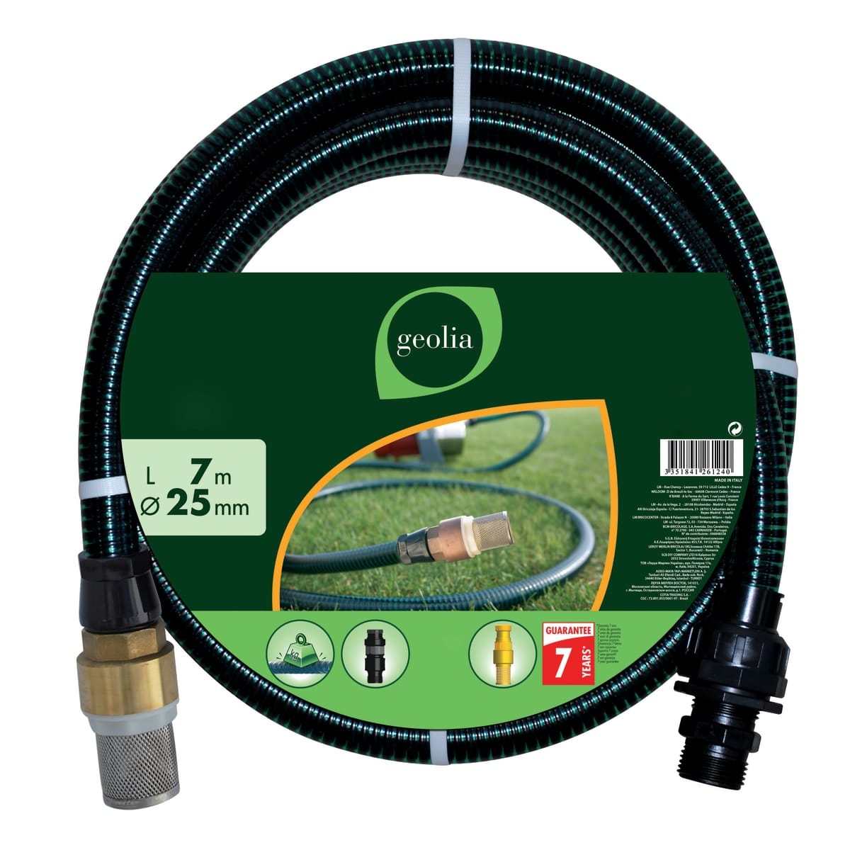 GARDEN HOSE 7MT DIAM 25MM ASPIRFLEX GEOIA