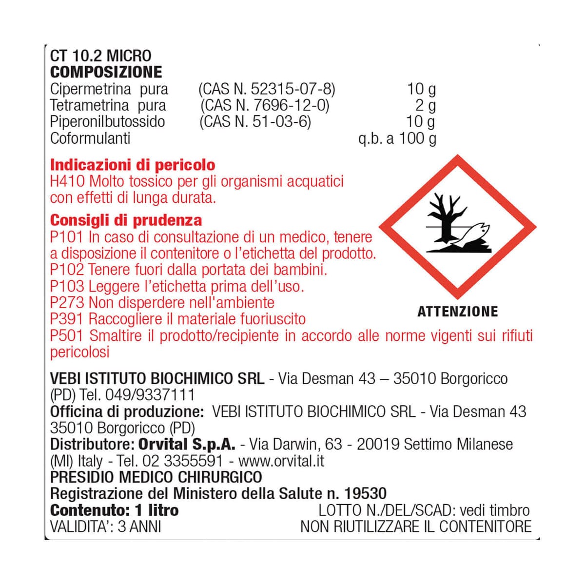 Bricocenter MICROENCAPSULATED CONCENTRATED LIQUID INSECTICIDE 1000 ML