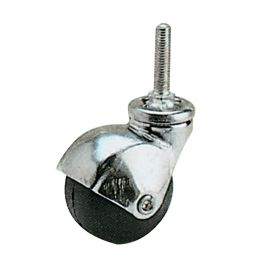30 MM DIAMETER RUBBER SWIVEL WHEEL WITH THREADED PIN