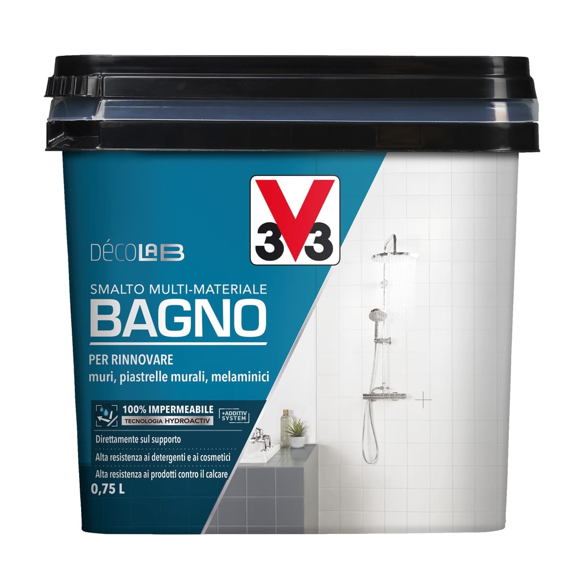 Bricocenter MULTIMATERIAL WATER GLAZE FOR BATHROOM LIGHT GRAY SATIN V33 750 ML