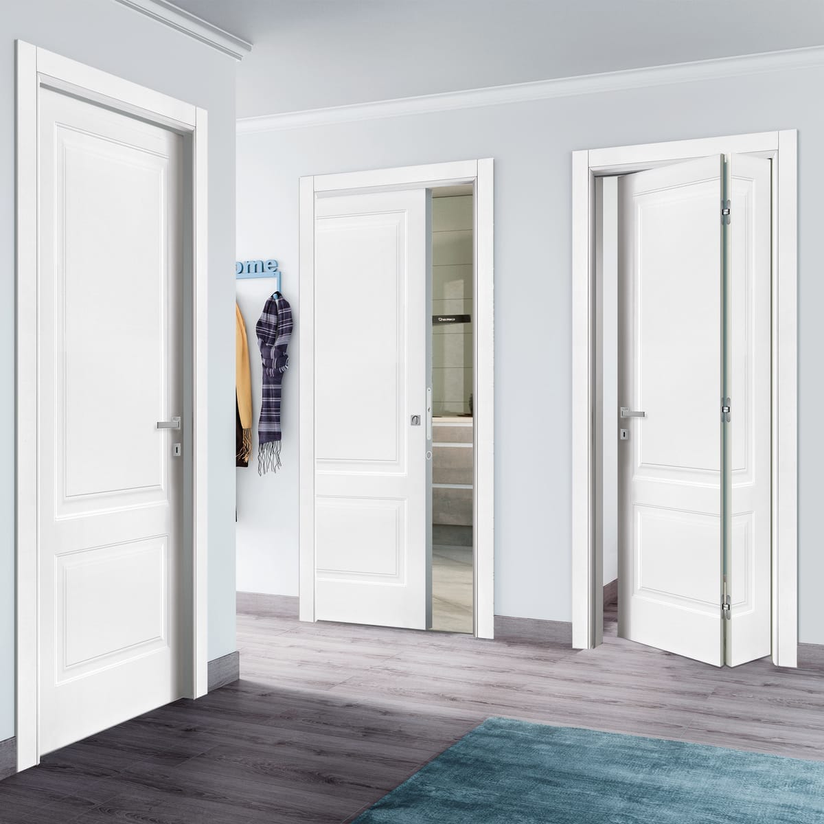 Bricocenter PORTA DENEB SCORREVOLE INTERNO MURO 210 X 70 LACCATO BIANCO