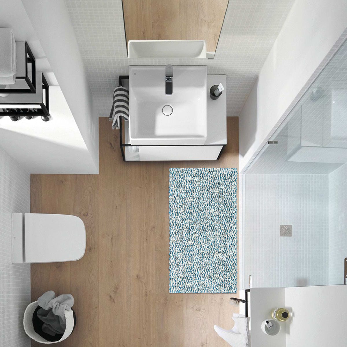 Bricocenter TAPPETO BAGNO CM.55X80 AZZURRO - SPEED