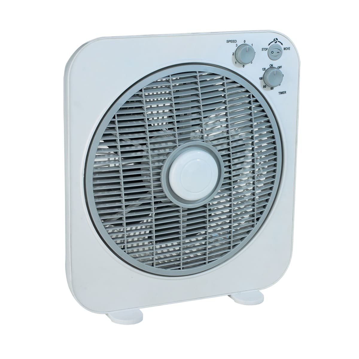 Bricocenter VENTILATORE DA TERRA BOX FAN DIA 30 CM 40W BIANCO/GRIGIO EQUATION