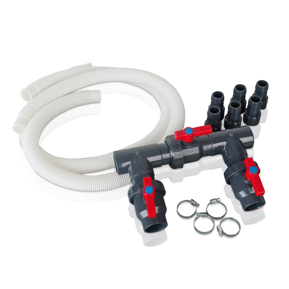 BYPASS KIT 3 OPENING AND CLOSING VALVES WITH 2 FLEXIBLE PIPES