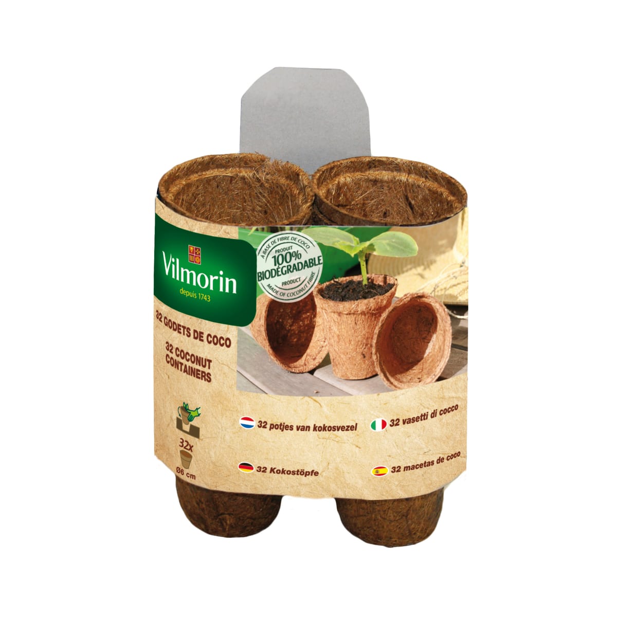 Bricocenter COCONUT FIBRE JARS 32 PIECES DIAMETER 6 CM