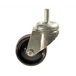 80 MM DIAMETER NYLON SWIVEL WHEEL WITH THREADED PIN