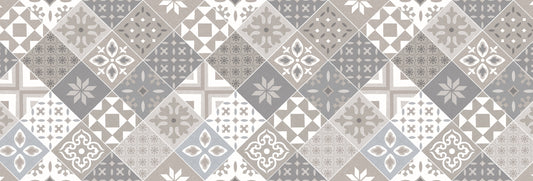*Beige waxed tablecloth with a non-woven backing, 140 cm high
