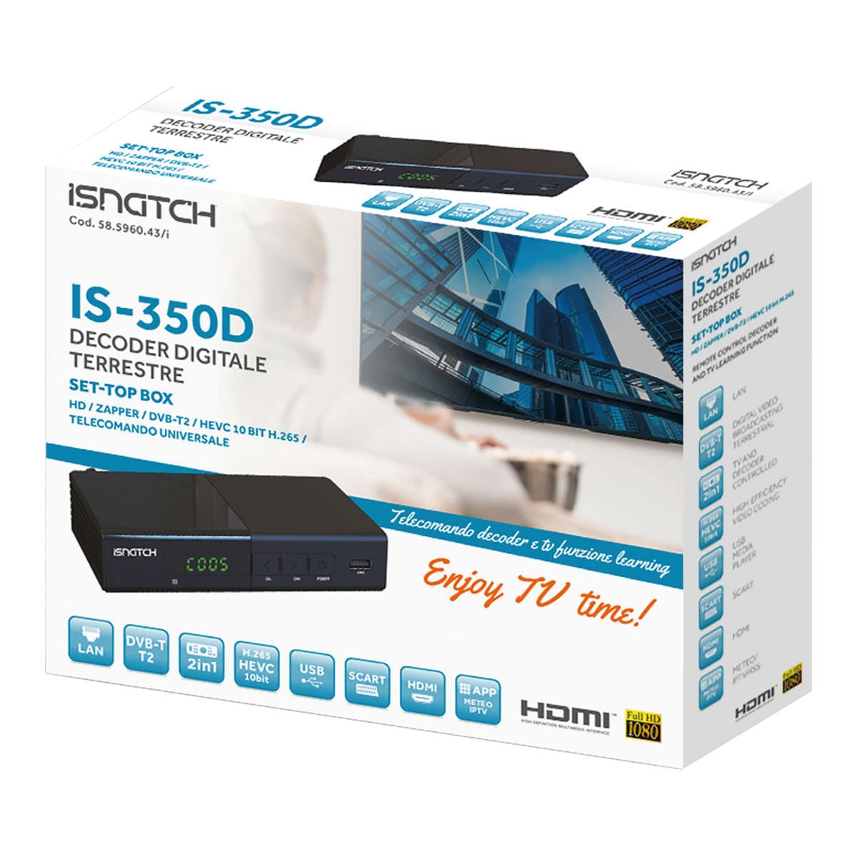 Bricocenter DIGITAL TERRESTRIAL DVB-T2 ISNATCH IS-350D DECODER