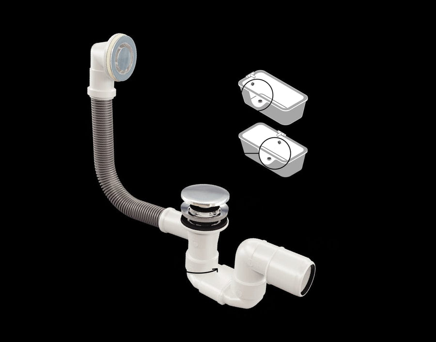 Bricocenter BASIN TRAP WITH OVERFLOW CLICK CLACK CAP DIAM. 70 MM