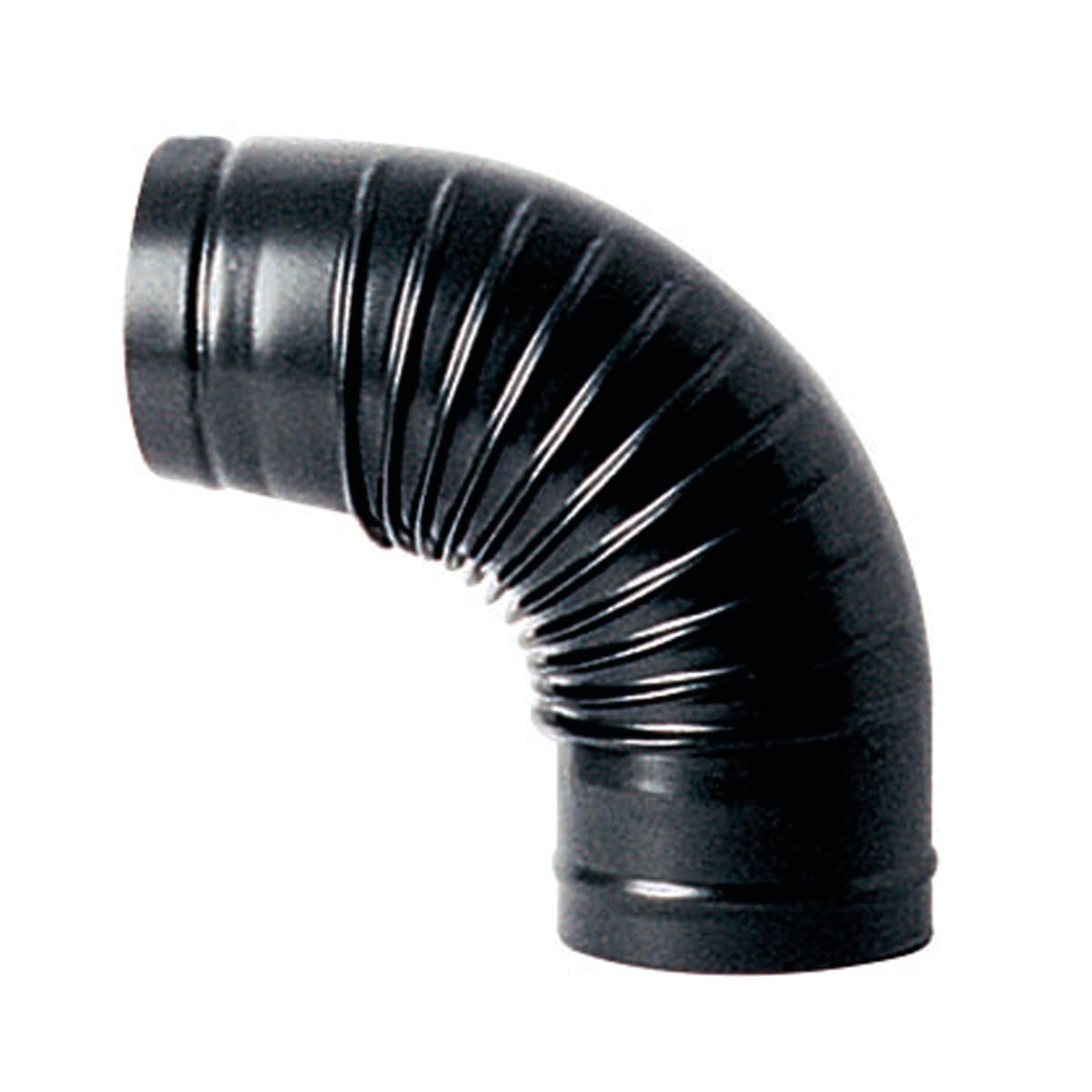 Bricocenter CURVA LEGNA SPESSORE 0.5MM 90 GRADI DIA 130 MM  NERO