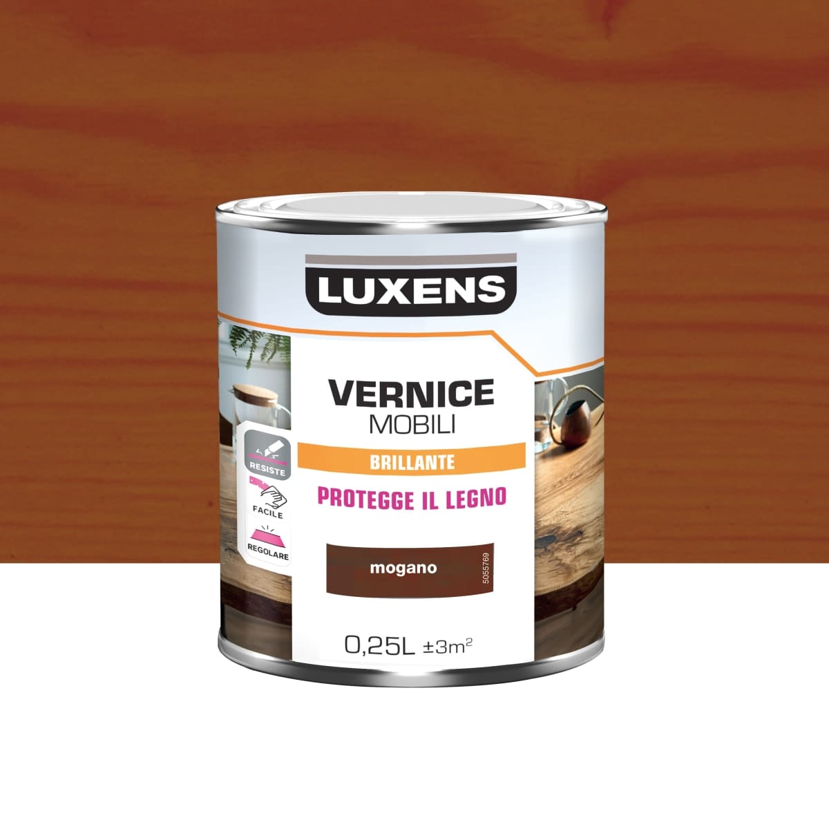 Bricocenter BRILLIANT MAHOGANY WOOD VARNISH 0.25 L LUXENS