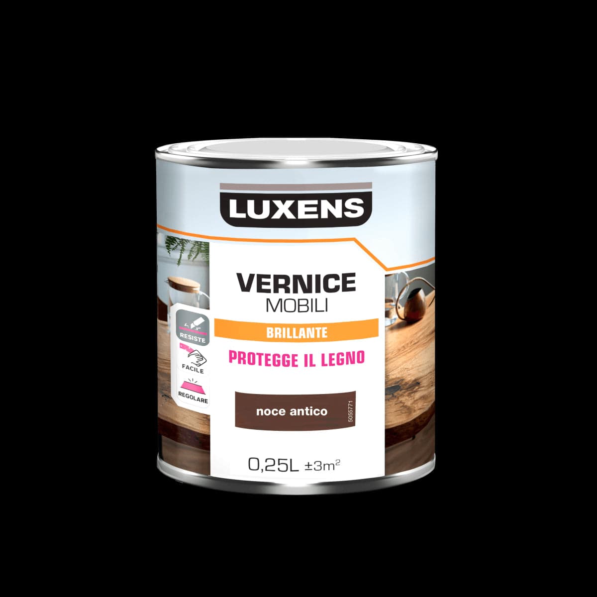 Bricocenter WOOD VARNISH ANTIQUE WALNUT GLOSS 0.25 L LUXENS