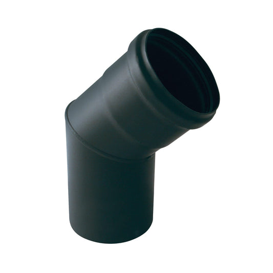 Bricocenter CURVA ACCIAIO PELLET SPESSORE 1.2MM45 GRADI  DIA80 MM NERO