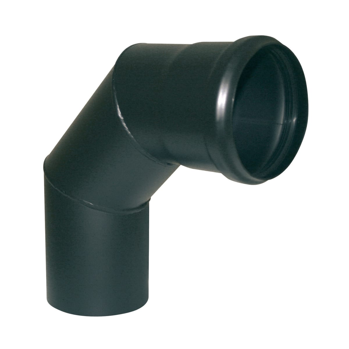Bricocenter CURVA ACCIAIO PELLET SPESSORE 1.2MM 90 GRADI DIA80 MM NERO