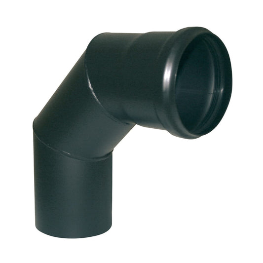 Bricocenter CURVA ACCIAIO PELLET SPESSORE 1.2MM 90 GRADI DIA80 MM NERO