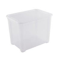 T BOX XL L55.5xP39xH42.5CM 70LT TRANSPARENT PLASTIC LID CONTAINER