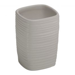 LIGHT DOVE GREY CERAMIC TOOTHBRUSH HOLDER - KELLY