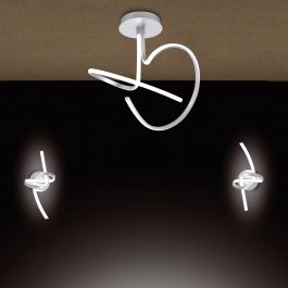 KILEY ALUMINIUM WALL LAMP SILVER 40X20CM LED 12W NATURAL LIGHT