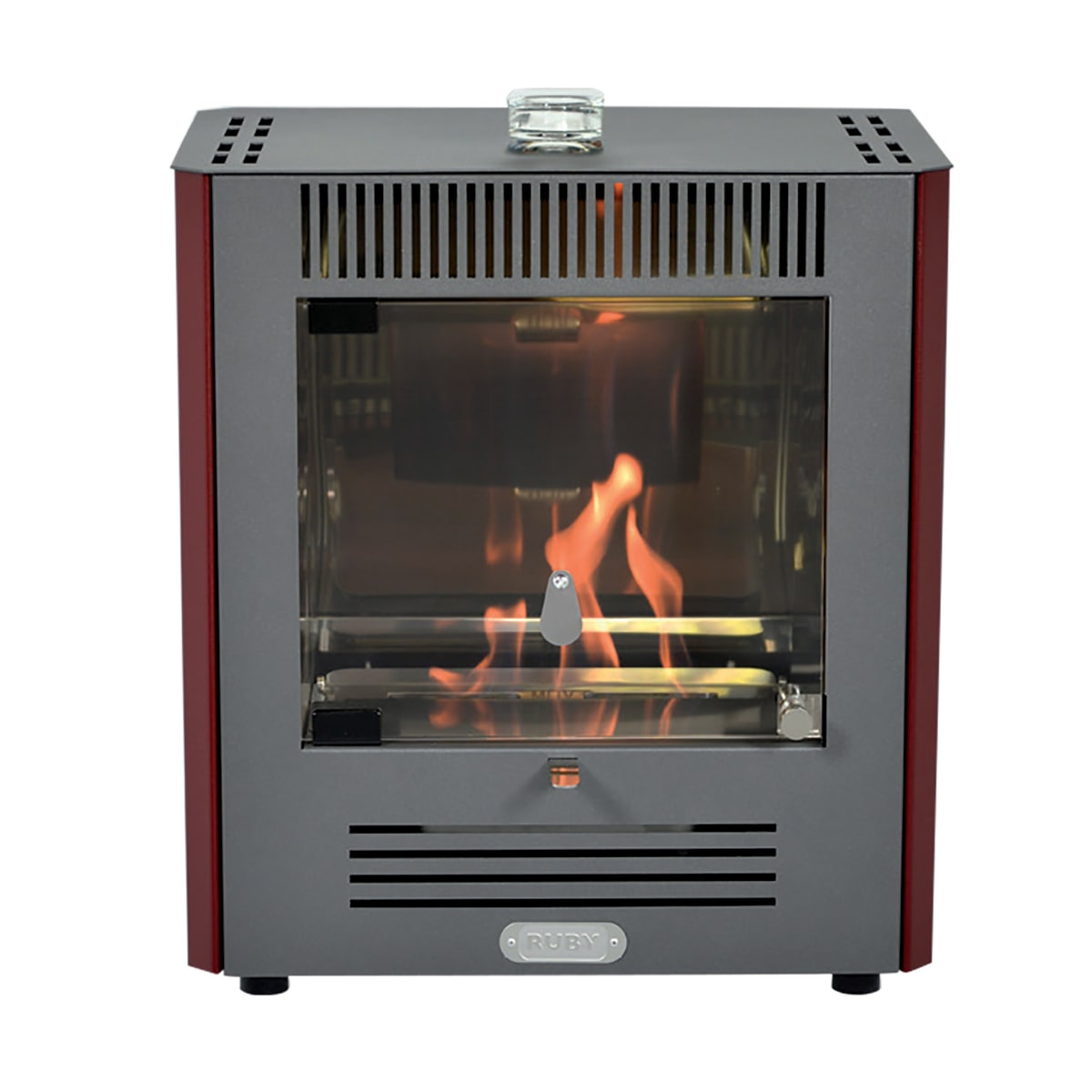 BURGUNDY MINIRUBY BIOETHANOL STOVE L45 H 48,5 P 31