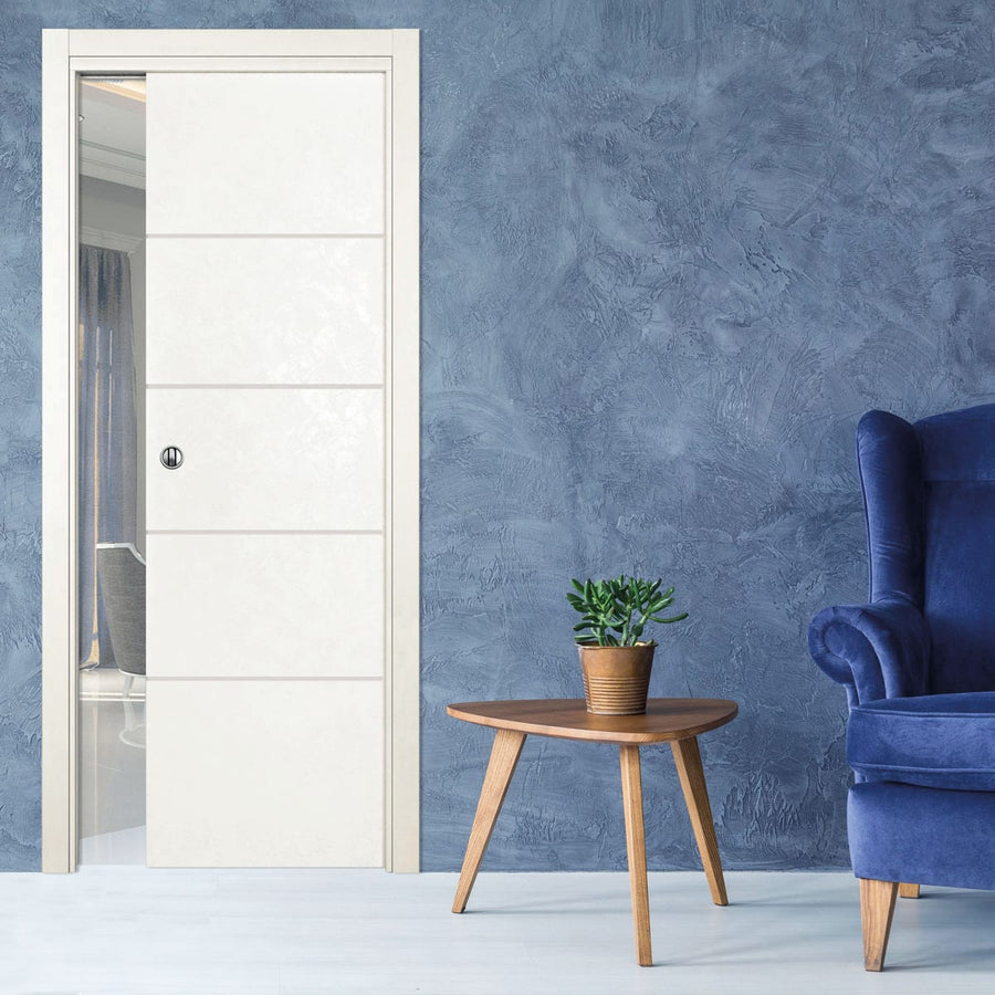 Fourlines door, 70 x 210 cm, white