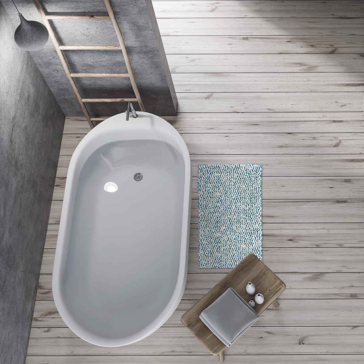 Bricocenter TAPPETO BAGNO CM.55X80 AZZURRO - SPEED