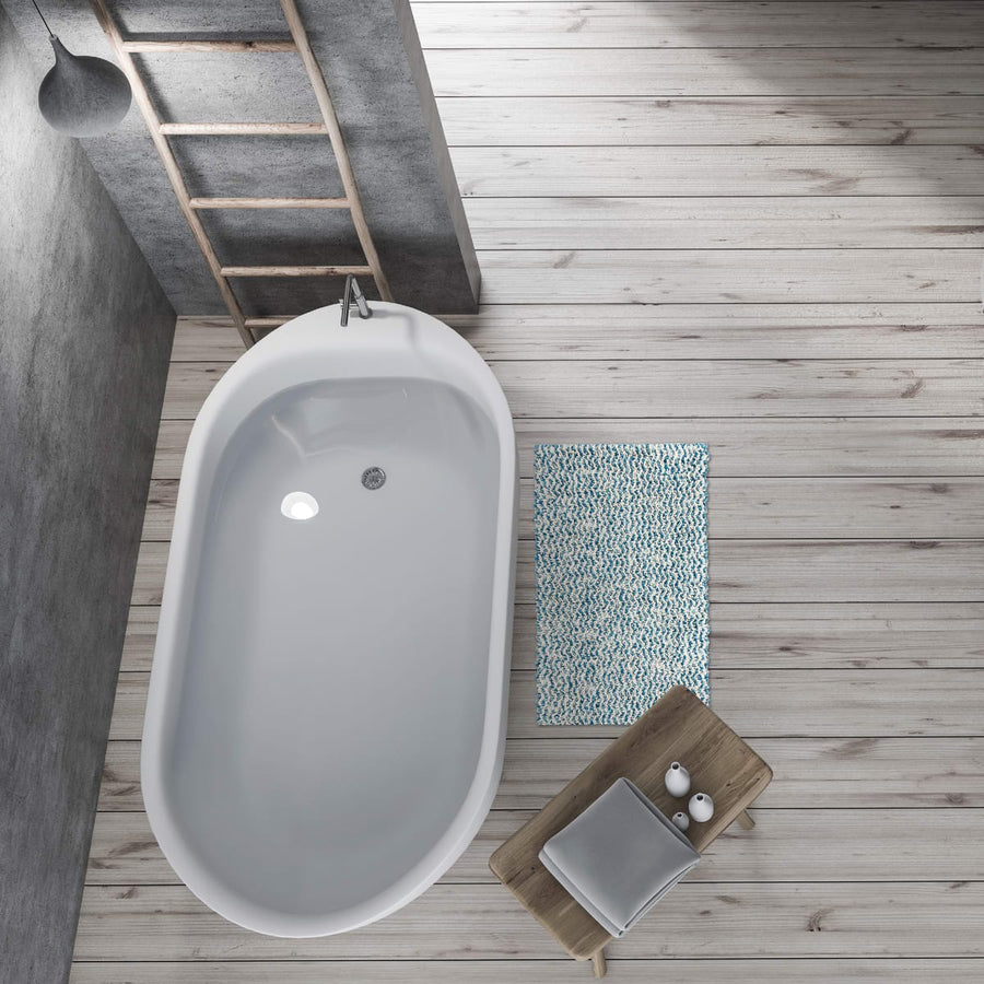 Bricocenter TAPPETO BAGNO CM.55X80 AZZURRO - SPEED