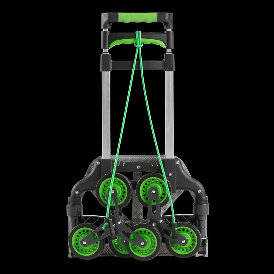 Bricocenter ALUMINIUM FOLDING STAIR TROLLEY STANDERS CAPACITY 70 KG WITH 3 WHEELS ON EACH SIDE