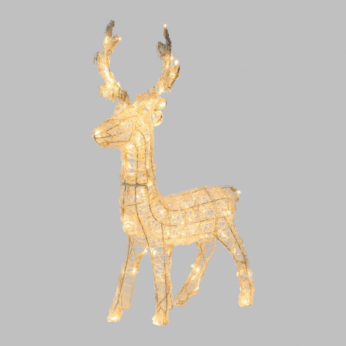 Bricocenter bright reindeer 100 led warm light h60 cm