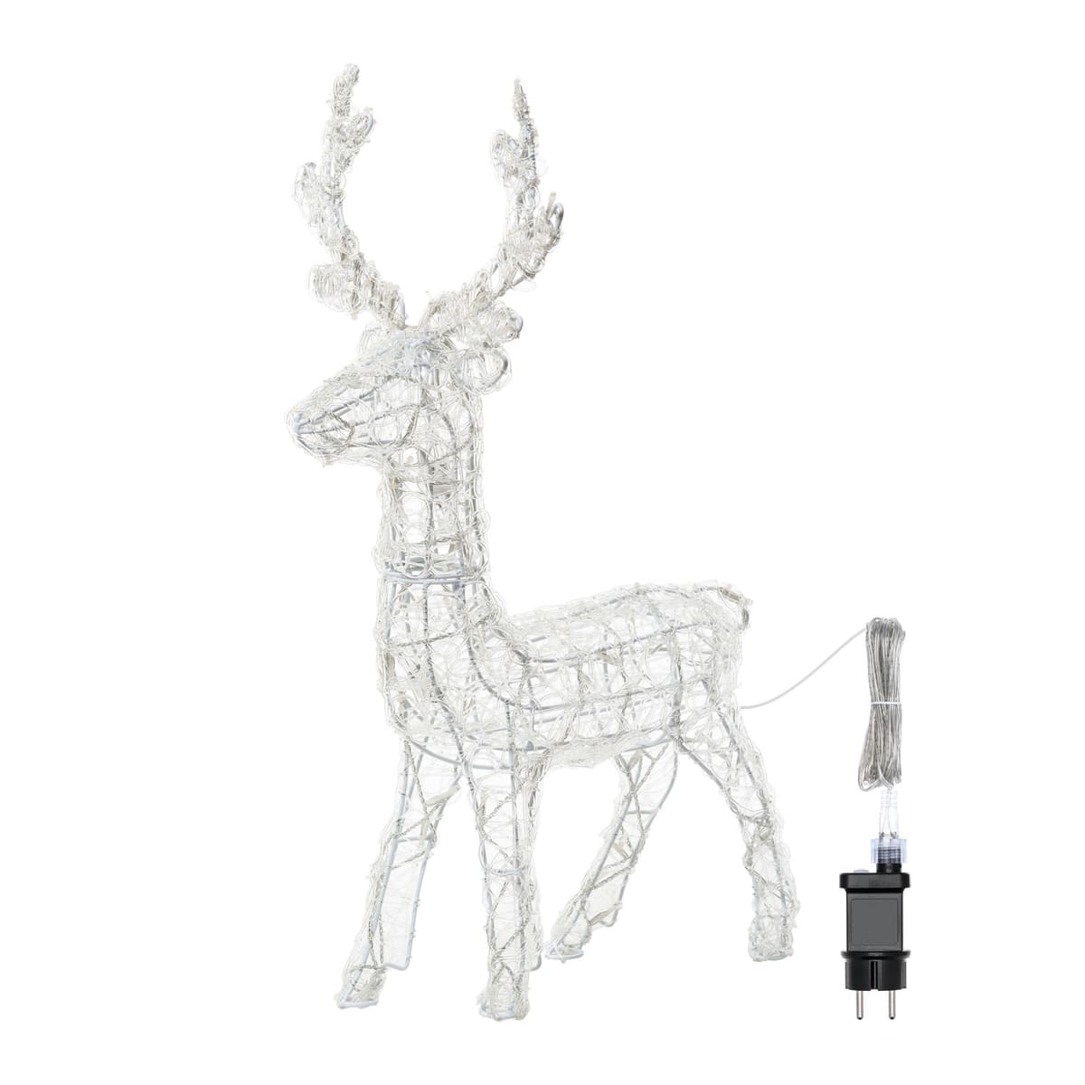 Bricocenter bright reindeer 100 led cold light h60 cm