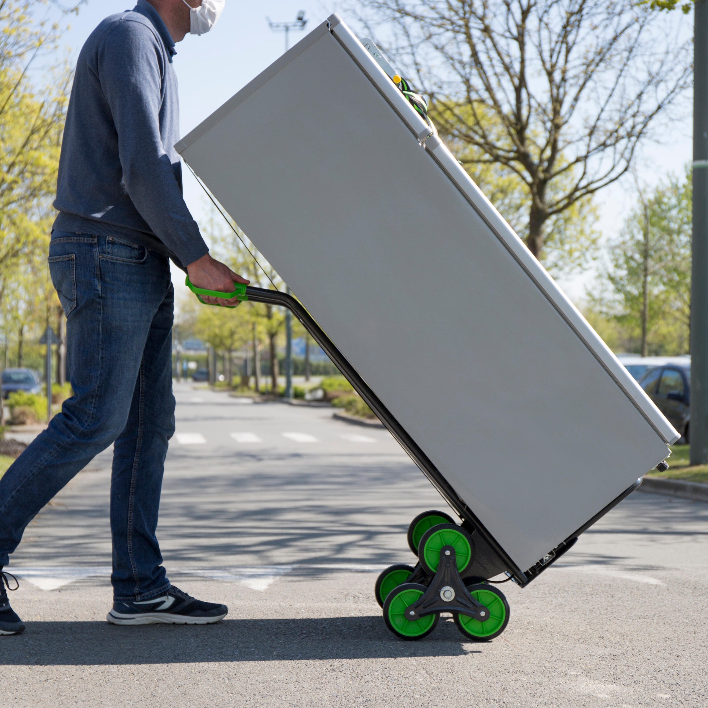 200KG RIGID TRANSPORT TROLLEY WITH WHEELS FOR STAIRS