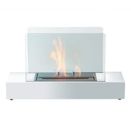 CREMONA TABLE BIOFIREPLACE WHITE 400X240X165