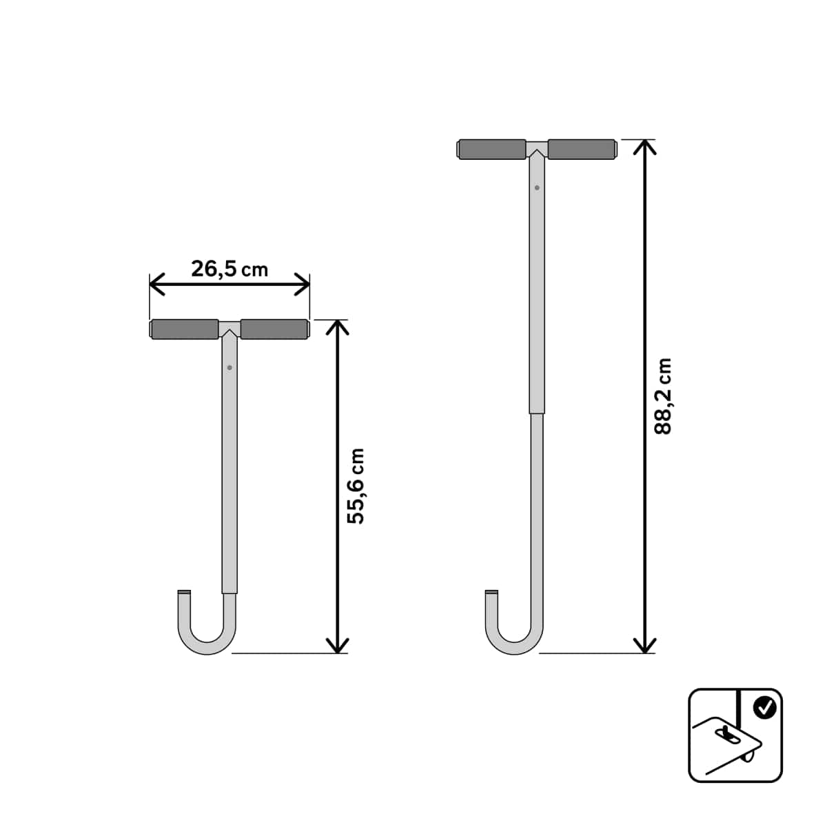 Bricocenter HANDLE FOR BASE MOVES EVERYTHING SIZE 57-92CM