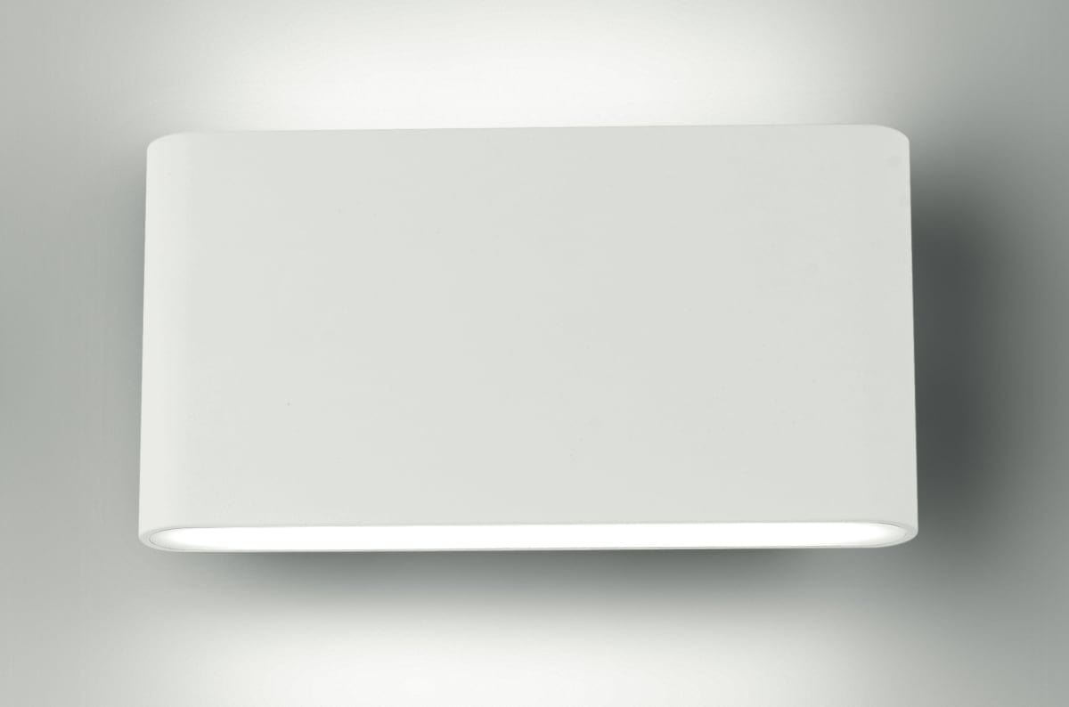 Bricocenter GAMMA ALUMINIUM WALL LIGHT WHITE 17X9X4 CM 2X5W 1080LM NATURAL LIGHT IP54
