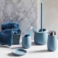 TOILET BRUSH HOLDER BADI SERIES CERAMIC GREY LIGHT BLUE