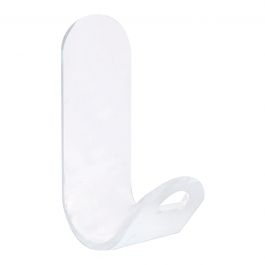 MATT WHITE ALUMINIUM COAT HOOK, L3XH8XP4 CM