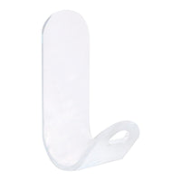 MATT WHITE ALUMINIUM COAT HOOK, L3XH8XP4 CM