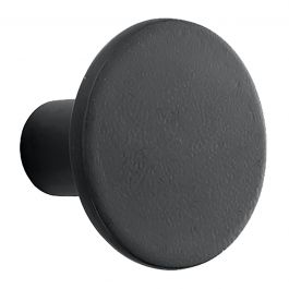 POLYRESIN ROUND HANGER BLACK D5 CM