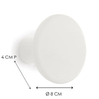 POLYRESIN ROUND HANGER WHITE D8 CM