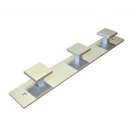 STAINLESS STEEL COAT RACK WITH 3 HOOKS, L26XH3 CM