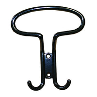 BLACK PAINTED ZAMAK COAT HOOK, H12.5X10.5 CM