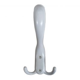 MATT WHITE ZAMAK COAT HOOK, H17XL7,5 CM