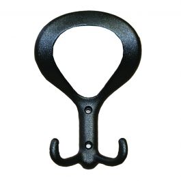 BLACK NYLON COAT HOOK, H 13.5L9 CM