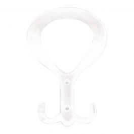 WHITE NYLON COAT HOOK, H13,5XL9 CM