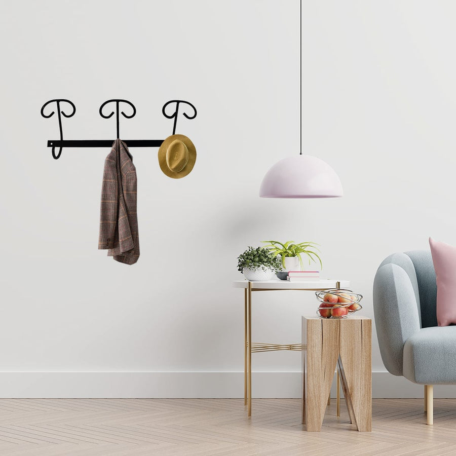 Bricocenter light wrought iron hanger 3 places w60xh22.5 cm