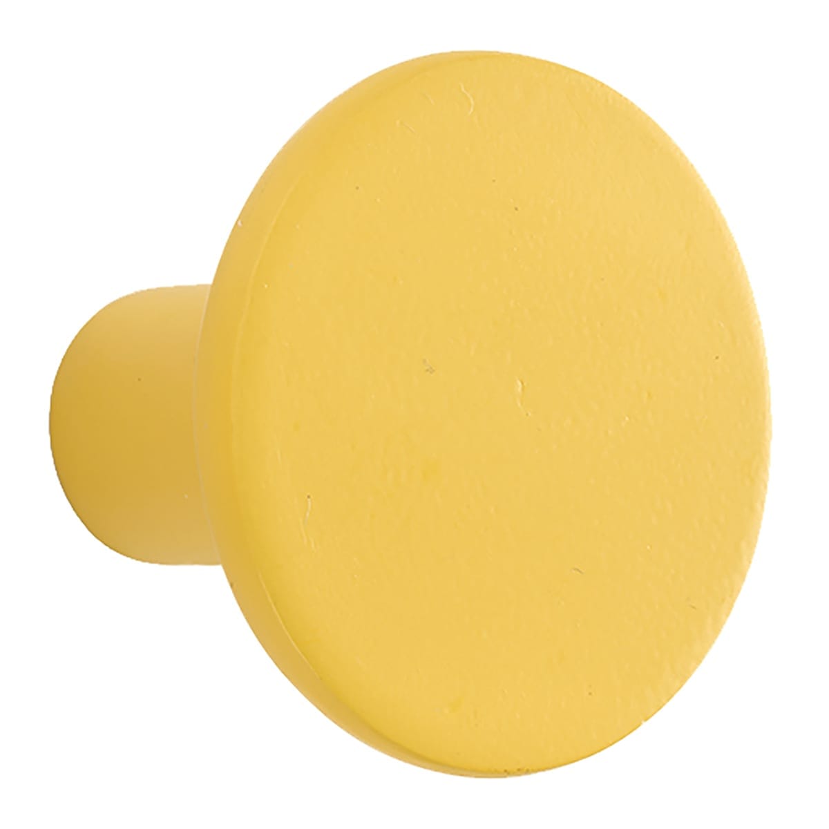 Bricocenter POLYRESIN ROUND COAT HOOK YELLOW D8 CM