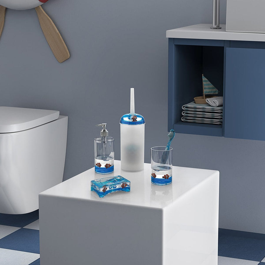 Bricocenter ACRYLIC FISH TOILET BRUSH HOLDER