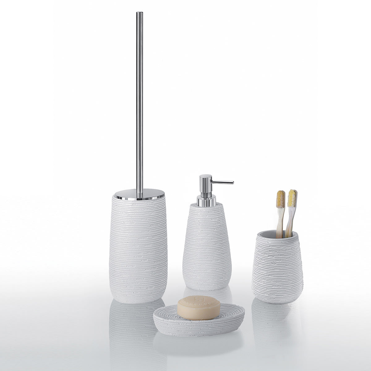 TOILET BRUSH HOLDER GEMINI WHITE